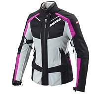 Spidi 4SEASON LADY, (light grey/black/purple, size L) - Motorcycle Jacket