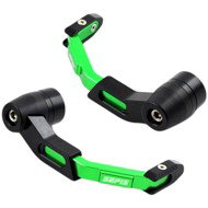 M-Style Protech CNC Kawasaki lever guards - green - Lever Guards