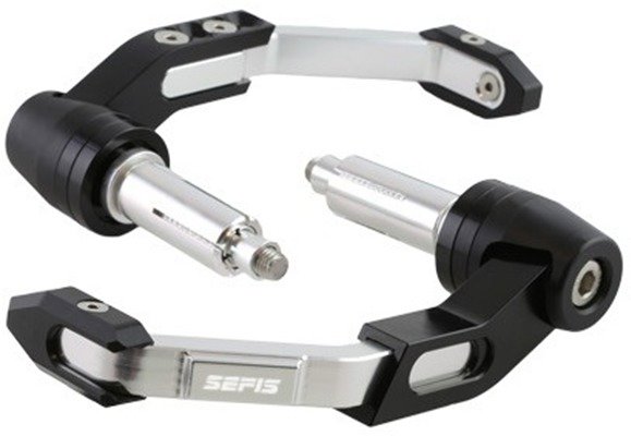 M-Style Protech CNC Kawasaki lever guards - silver - Lever Guards
