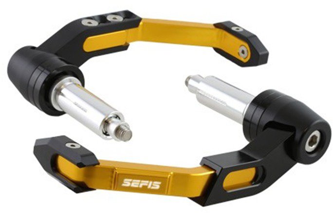 M-Style Protech CNC Kawasaki lever guards - orange - Lever Guards