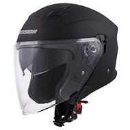 CASSIDA Jet Tech, (Matte Black/Grey Logo, size 2XL) - Motorbike Helmet