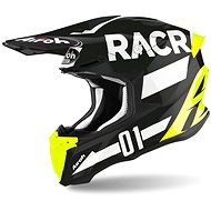 AIROH TWIST RACR Black/White/Fluo XS - Motorbike Helmet