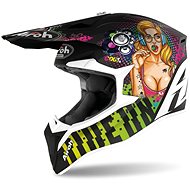 AIROH WRAAP PIN UP Black/Green/Pink L - Motorbike Helmet
