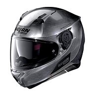 Nolan N87 Emblema N-Com Scratched Chrome 77 M - Motorbike Helmet