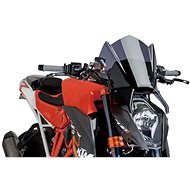 PUIG NEW. GEN SPORT - WITH GPS KIT SUPPORT Dark Smoky for KTM Super Duke 1290 (R) (2014-2016) - Motorcycle Plexiglass