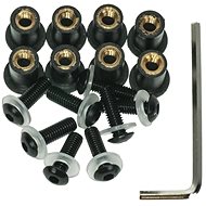 OXFORD Allen keys for plexiglass incl. M5 nuts in rubber housing and washers (black anodized) - Mounting Kit