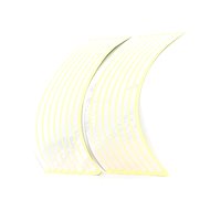 SEFIS Reflective Whole Strips on Motorcycle Wheels - Colour: Silver - Rim Stripes