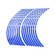 SEFIS Reflective Whole Strips on Motorcycle Wheels - Colour: Blue - Rim Stripes
