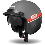 CASSIDA Oxygen Jawa OHC, (Matte Grey/Red/Black/White, Size 2XL) - Motorbike Helmet