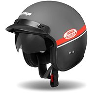 CASSIDA Oxygen Jawa OHC, (Matte Grey/Red/Black/White, Size M) - Motorbike Helmet