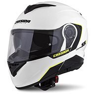 CASSIDA Compress 2.0 Refraction, (White/Black/Yellow Fluo, Size L) - Motorbike Helmet