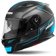 CASSIDA Apex Fusion, (Matte Black/Light Blue, Size XL) - Motorbike Helmet