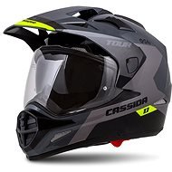 CASSIDA Tour 1.1 Specter, (Grey/Light Grey/Yellow Fluo/Black, Size 2XL) - Motorbike Helmet