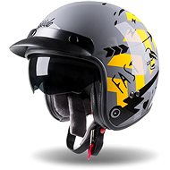 CASSIDA Oxygen BadAss, (Grey/Black/Yellow, Size XS) - Motorbike Helmet