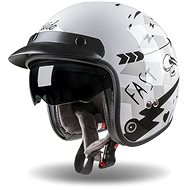 CASSIDA Oxygen BadAss, (White/Grey/Black, Size M) - Motorbike Helmet
