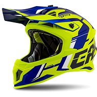 CASSIDA Cross Pro II Contra, (Yellow Fluo/Blue/Black/White, Size M) - Motorbike Helmet
