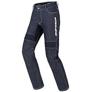SPIDI Trousers, FURIOUS PRO (Dark Blue with Logo, size 32) - Motorcycle Trousers
