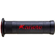 ARIETE Road Motorbike Grips, Black-Red - Motorbike Grips