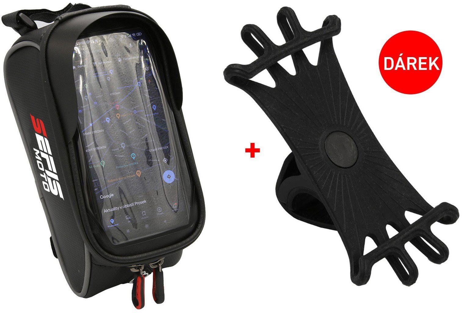 SEFIS D2 waterproof bike phone holder with pocket + gift Flex bike phone holder - Phone Case