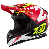 ZED helmet X1.9D, children (red/yellow fluo/black/white, size L) - Motorbike Helmet