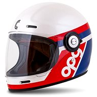 CASSIDA Helmet Fibre OPG, CASSIDA (white/blue/red, size M) - Motorbike Helmet