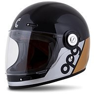 CASSIDA Helmet Fibre OPG, CASSIDA (black/gold/silver, size 2XL) - Motoros sisak