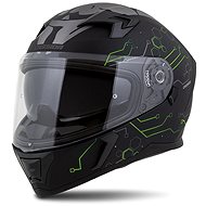 CASSIDA Helmet Integral 3.0 Hack, CASSIDA (black matt/green, plexi with Pinlock preparation, size 2 - Motorbike Helmet