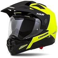 CASSIDA Helmet Tour 1.1 Dual, CASSIDA (yellow fluo/black/black matte visor, Plexiglas with Pin prepa - Motorbike Helmet