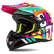 CASSIDA Helmet Cross Cup Sonic Junior, CASSIDA, children (purple/orange/turquoise/yellow fluo/black/ - Motorbike Helmet