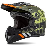CASSIDA Helmet Cross Cup Sonic Junior, CASSIDA, children (matt green/orange/black/grey, size M) - Motorbike Helmet