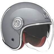 NOX PREMIUM Helmet HERITAGE, (grey, size L) - Scooter Helmet