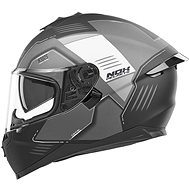 NOX Helmet N302S Torque, (black/grey matt, white, size L) - Motorbike Helmet