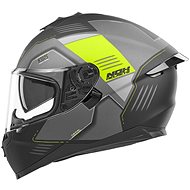 NOX Helmet N302S Torque, (matt black/grey, neon yellow, size M) - Motorbike Helmet
