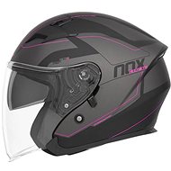 NOX Helmet N127 Metro, (black matt, pink, size S) - Motorbike Helmet