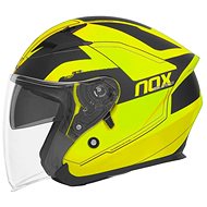 NOX Helmet N127 Metro, (neon yellow matt, size M) - Motorbike Helmet