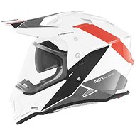 NOX N312 BLOCK (red and white, size S) - Motorbike Helmet