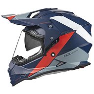 NOX N312 BLOCK (matt blue, red, size 2XL) - Motorbike Helmet