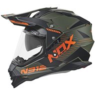 NOX N312 EXTEND (khaki matt, orange, size XS) - Motorbike Helmet