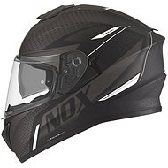 NOX N918 META (matte black, white, size XL) - Motorbike Helmet