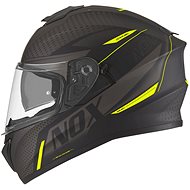 NOX N918 META (matte black, neon yellow, size M) - Motorbike Helmet