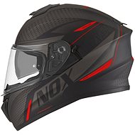 NOX N918 META (matte black, red, size XS) - Motorbike Helmet