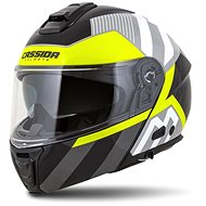 CASSIDA MODULO 2.0 (white/black/fluo yellow/grey, size S) - Motorbike Helmet