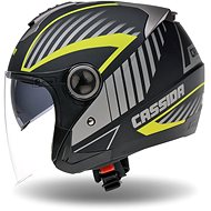CASSIDA MAGNUM (black matt/grey/fluo yellow, size S) - Scooter Helmet