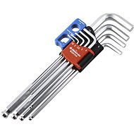 BIKESERVICE set of 9 extra long HEX bit wrenches with magnet - Hex Key Set