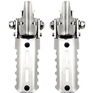 SEFIS additional footpegs for frame 22-25mm silver - Motorcycle Foot Pegs