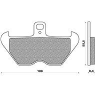 NEWFREN brake pads (ROAD TOURING SINTERED compound) (2pcs) M502-163 - Motorbike Brake Pads