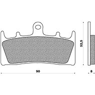 NEWFREN brake pads (ROAD TOURING SINTERED compound) (2pcs) M502-433 - Motorbike Brake Pads