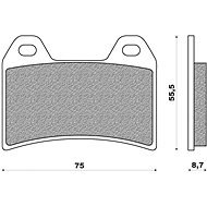 NEWFREN brake pads (ROAD TOURING SINTERED compound) (2pcs) M502-438 - Motorbike Brake Pads