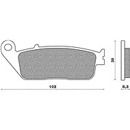 NEWFREN brake pads (SCOOTER ELITE ORGANIC compound) (2pcs) M502-443 - Motorbike Brake Pads