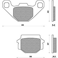 NEWFREN brake pads (ROAD TOURING ORGANIC compound) (2pcs) M502-444 - Motorbike Brake Pads